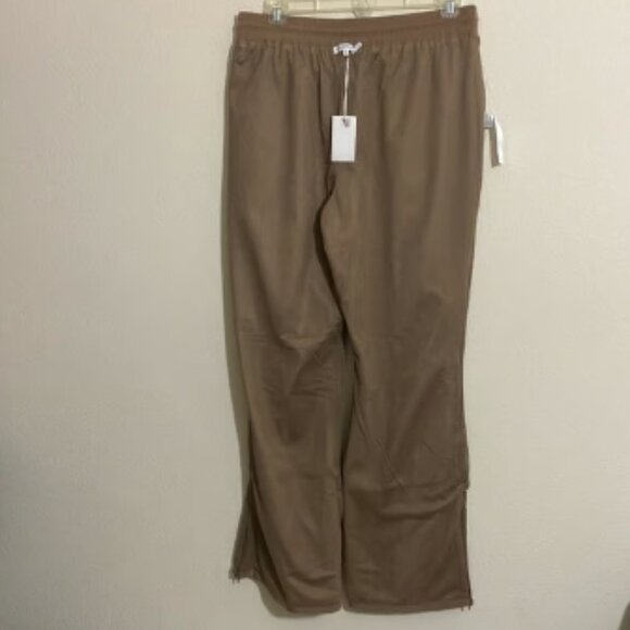 GOOD AMERICAN Women's High-Rise Wide-Leg Windbreaker Track Pants Size 4 - Picture 6 of 9